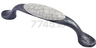 Ручка мебельная скоба AKS UP19 старое серебро, битый кафель (21865)