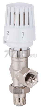 Кран вентильный для радиатора 1/2" осевой с термоголовой AV ENGINEERING (AVE298612)