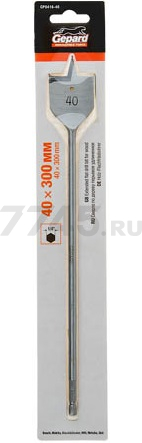 Сверло по дереву перьевое 40х300 мм GEPARD удлиненное (GP0416-40)