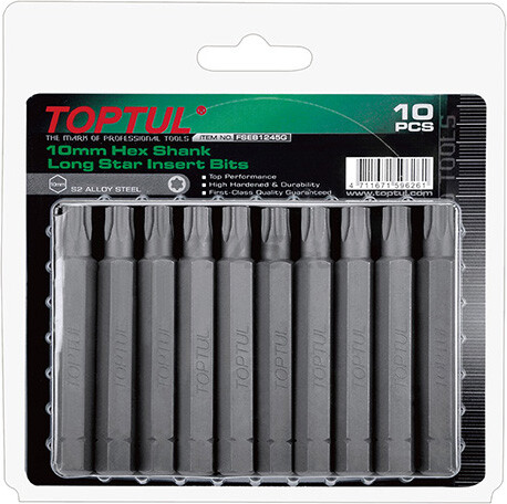 Насадка Torx T20 75 мм 10 штук TOPTUL (FSEB1220G)