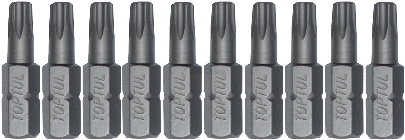 Бита для шуруповерта Torx T27 25 мм TOPTUL 10 штук (FSEA0827G)