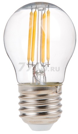 Лампа светодиодная филаментная E27 ЮПИТЕР G45 6 Вт 4000К (JP6004-04)
