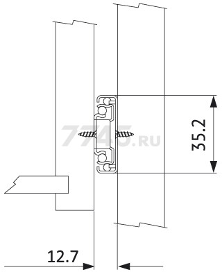 Направляющая шариковая STARFIX полного выдвижения 300х35 мм цинк 2 штуки (SMF-10418) - Фото 3