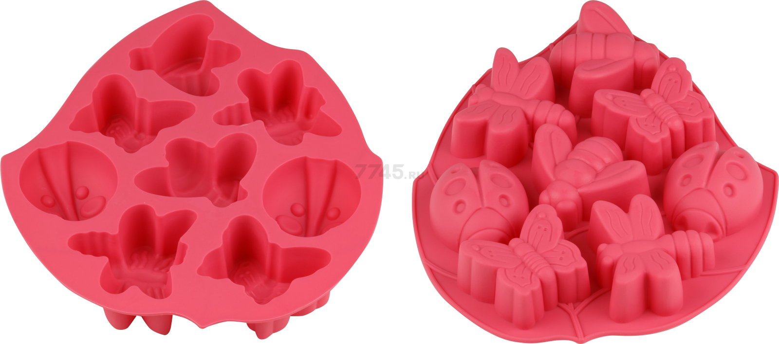 Форма для выпечки силиконовая насекомые 28х21,5х3,5 см PERFECTO LINEA Fruit Dove розовый (20-000719)