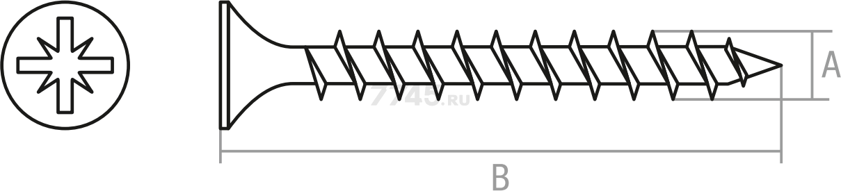 Шуруп универсальный 5х25 мм желтый цинк STARFIX полная резьба 50 штук (SMZ1-35405-50) - Фото 3