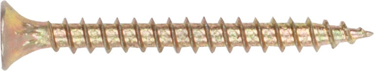 Шуруп универсальный 5х25 мм желтый цинк STARFIX полная резьба 50 штук (SMZ1-35405-50)