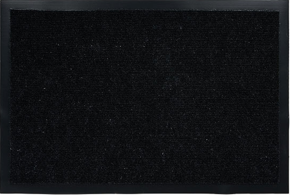 Коврик придверный влаговпитывающий ребристый VORTEX Trip 40х60 см черный (24190)