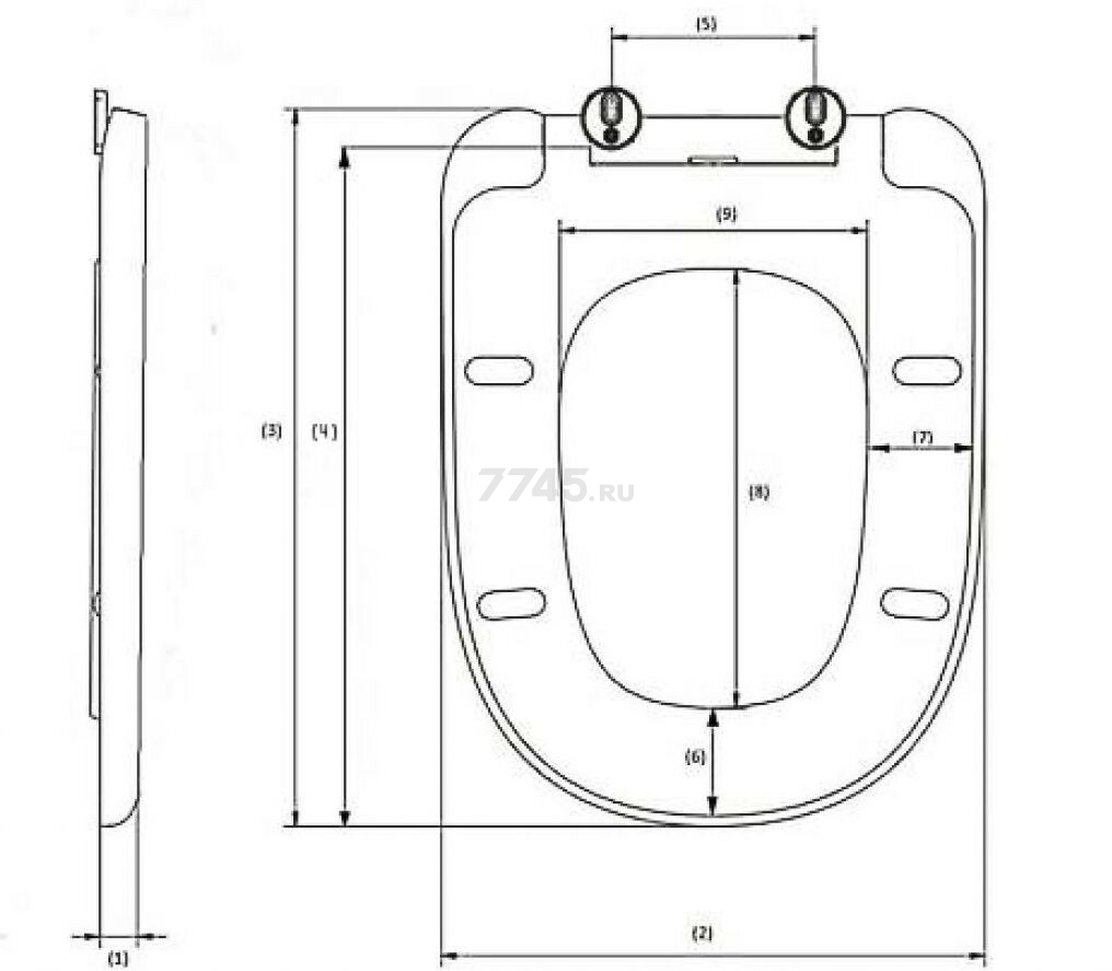 Сиденье для унитаза AV ENGINEERING Alca Plus белое (AVWHR205C) - Фото 2