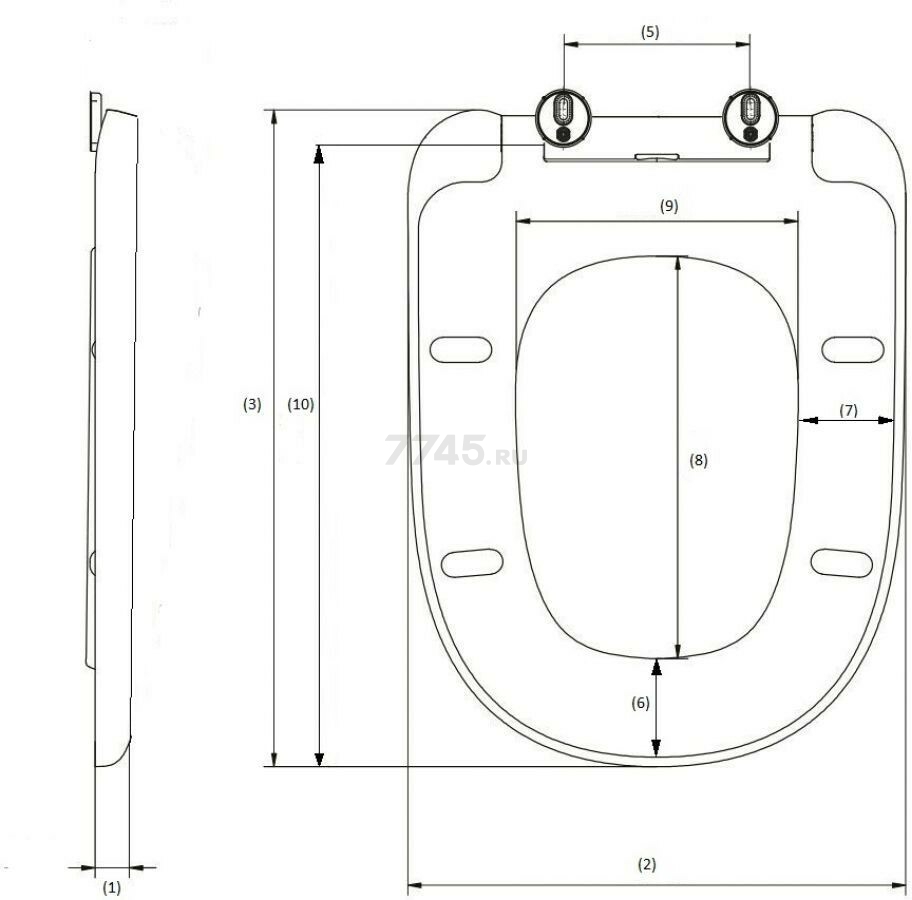 Сиденье для унитаза AV ENGINEERING Comfort (AVWHR203C) - Фото 2