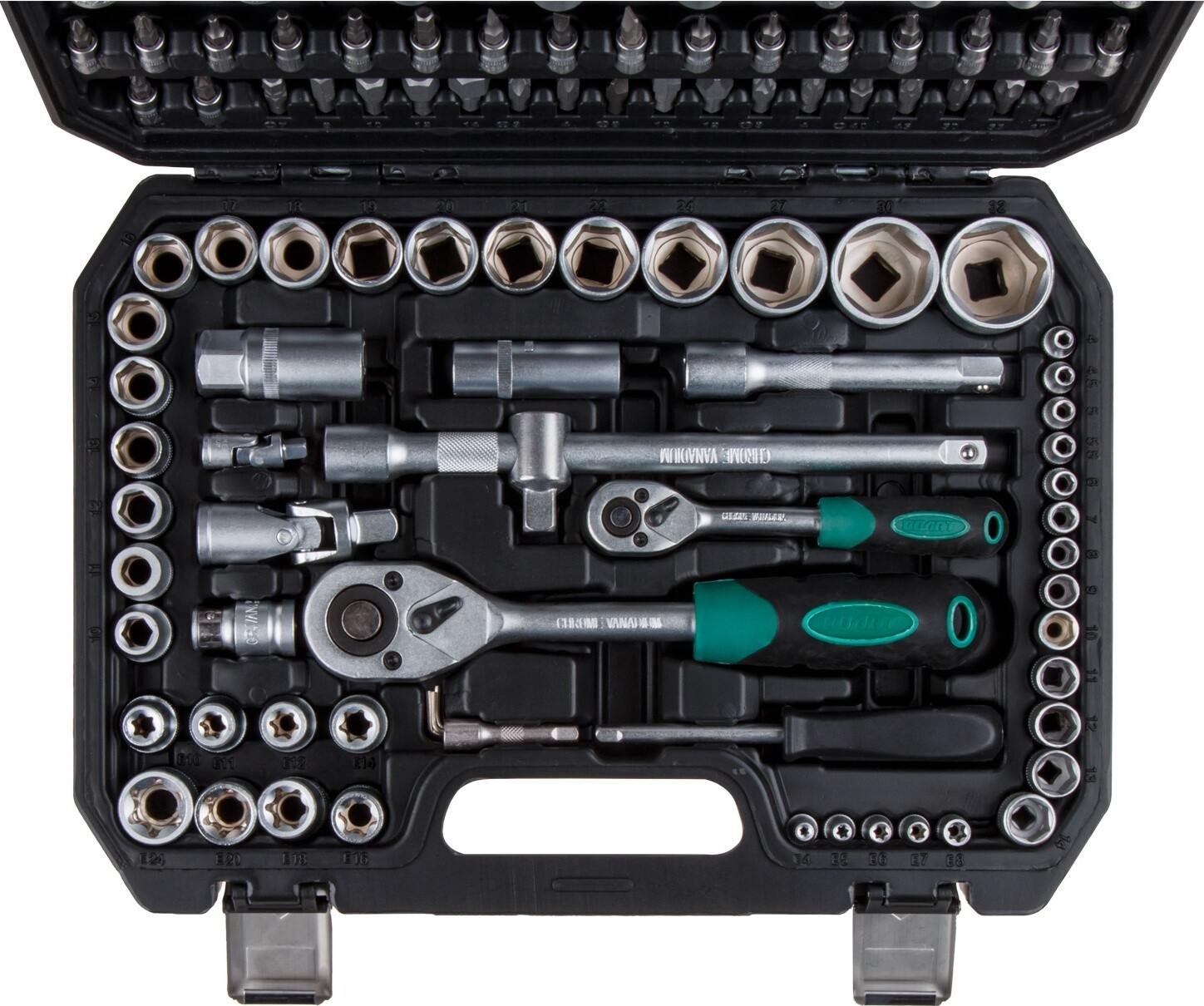 Набор инструментов 1/4", 1/2" 6 граней 108 предметов ВОЛАТ (18520-108) - Фото 6