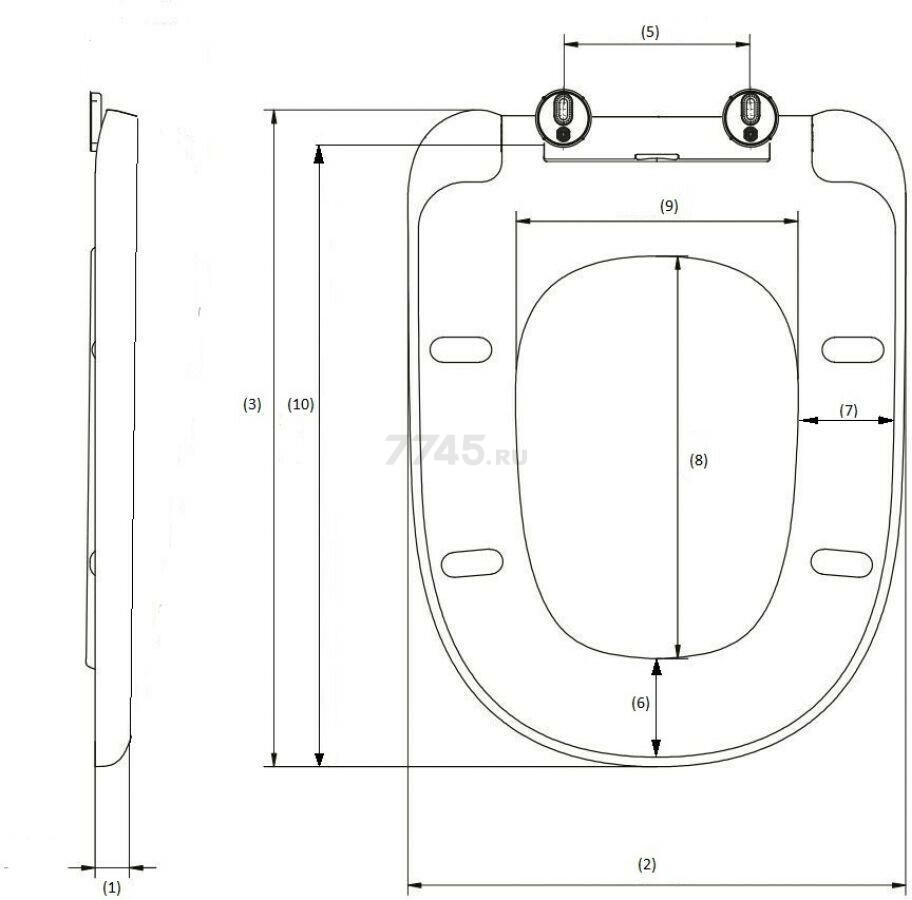 Сиденье для унитаза AV ENGINEERING Alca (AVWHR201C)