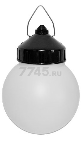 Светильник подвесной шар пластик 60 Вт IP44 ЮПИТЕР черный (JP1309-02)