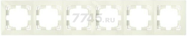 Рамка шестиместная BYLECTRICA Уют бежевая (ЮЛИГ.735212.284-40бе)