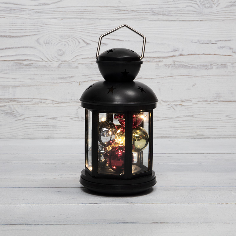 Ночник декоративный светодиодный NEON-NIGHT Фонарь с шариками черный (513-061)