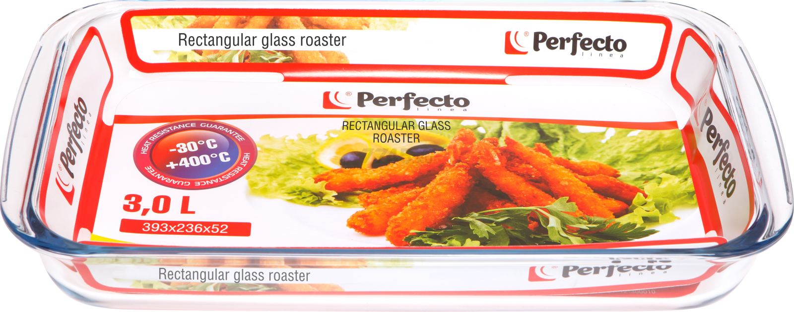 Форма для выпечки из жаропрочного стекла прямоугольная PERFECTO LINEA 3 л (12-300010)