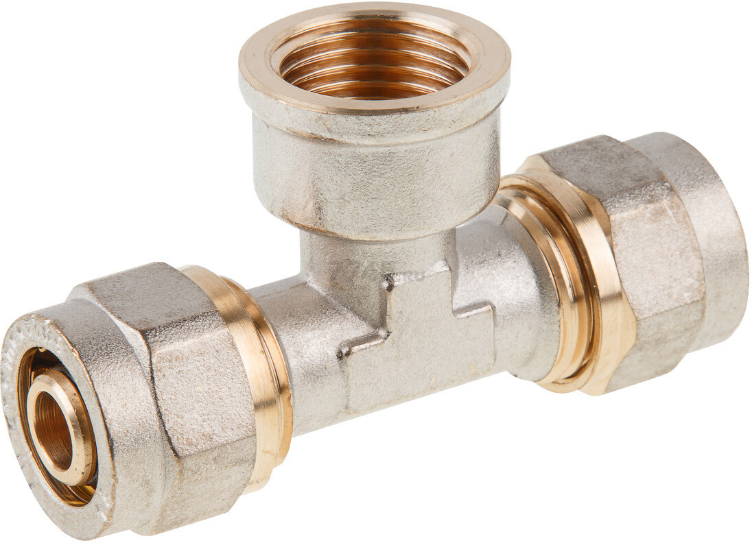 Тройник латунный 1/2"х16 (2.0) с внутренней резьбой AV ENGINEERING (AVE309007)