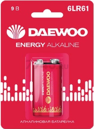 Батарейка 6LR61 DAEWOO Energy 9 V алкалиновая (5029729)