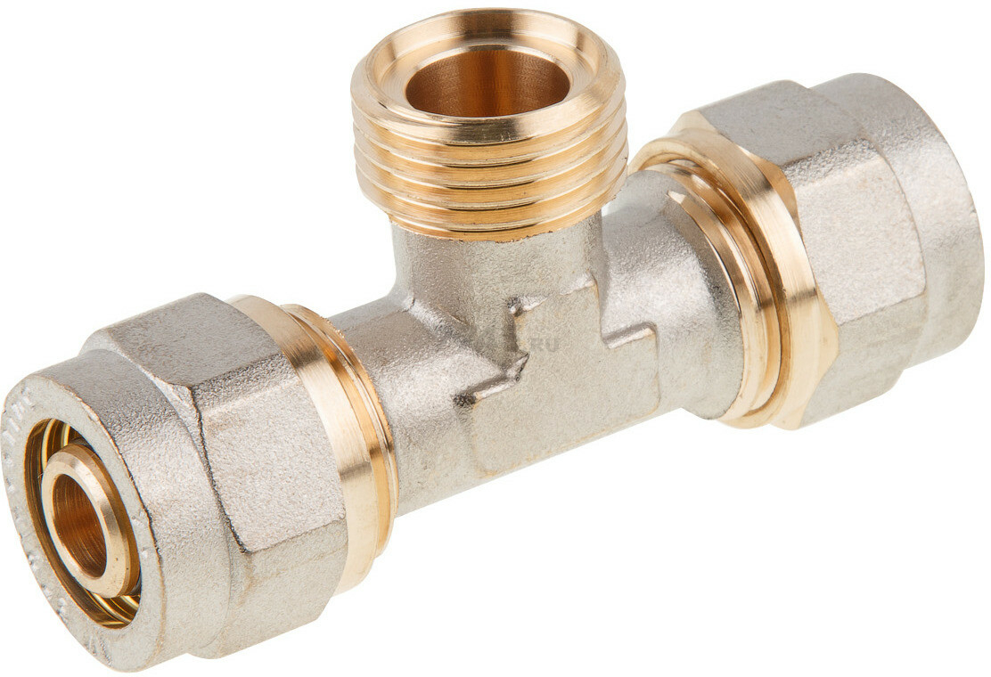 Тройник латунный 1/2"х16 (2.0) с наружной резьбой AV ENGINEERING (AVE309008)