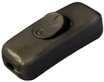 Выключатель на шнур однополюсный 6А 250В BYLECTRICA черный (ВШ116-003ч)