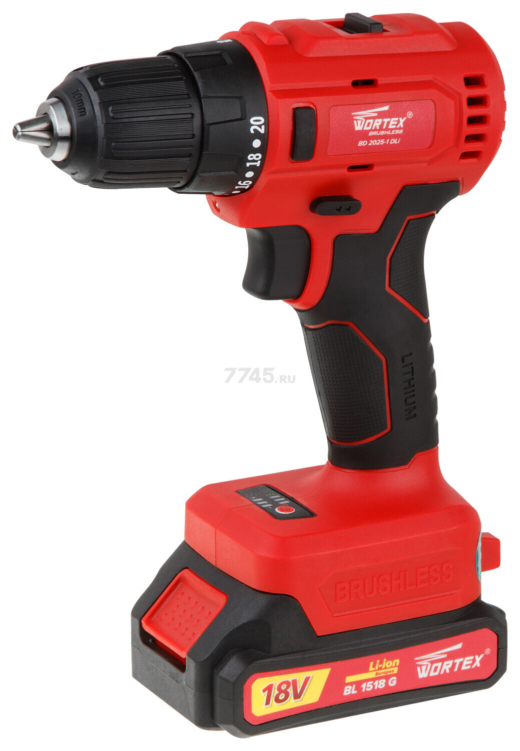 Дрель-шуруповерт аккумуляторная WORTEX BD 2025-1 DLi XLT SET (BD20251DLi1029)