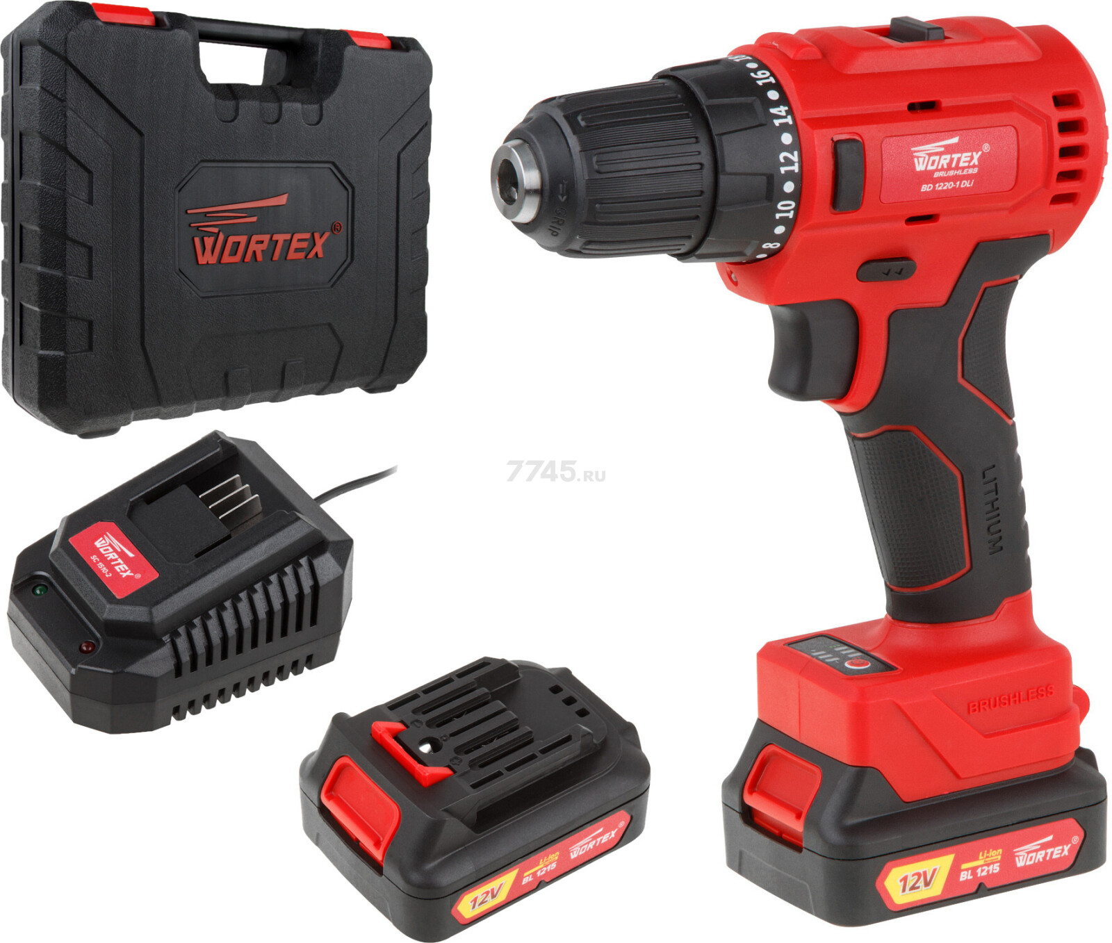 Дрель-шуруповерт аккумуляторная WORTEX BD 1220-1 DLi (BD12201DLi1029)