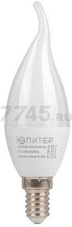 Лампа светодиодная E14 ЮПИТЕР Люкс CА35 7,5 Вт 4000К (JP5135-40)
