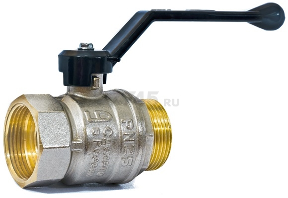 Кран шаровой 1/2" наружная-внутренняя резьба рычаг LD PN 40 (LD47.303.15)