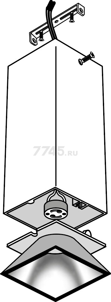 Точечный светильник накладной 50 Вт PDL-S 14074 JAZZWAY белый/черный (5031449) - Фото 2