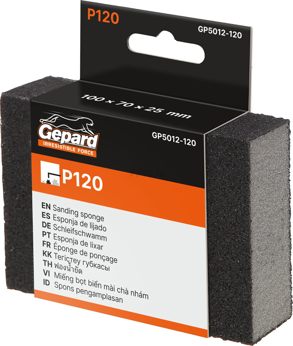 Губка абразивная 4-х сторонняя GEPARD Р120 (GP5012-120)
