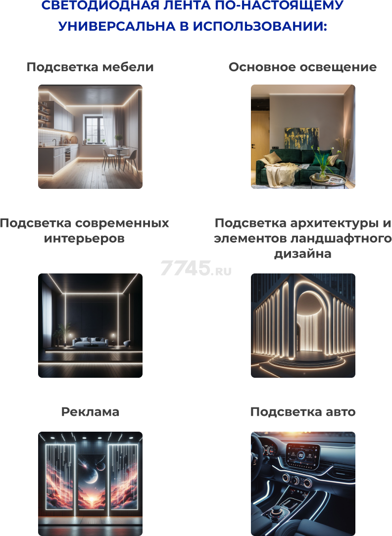 Лента светодиодная 2385 9,6 Вт/м 3000K IP20 12В 5 м TRUENERGY (16015) - Фото 14