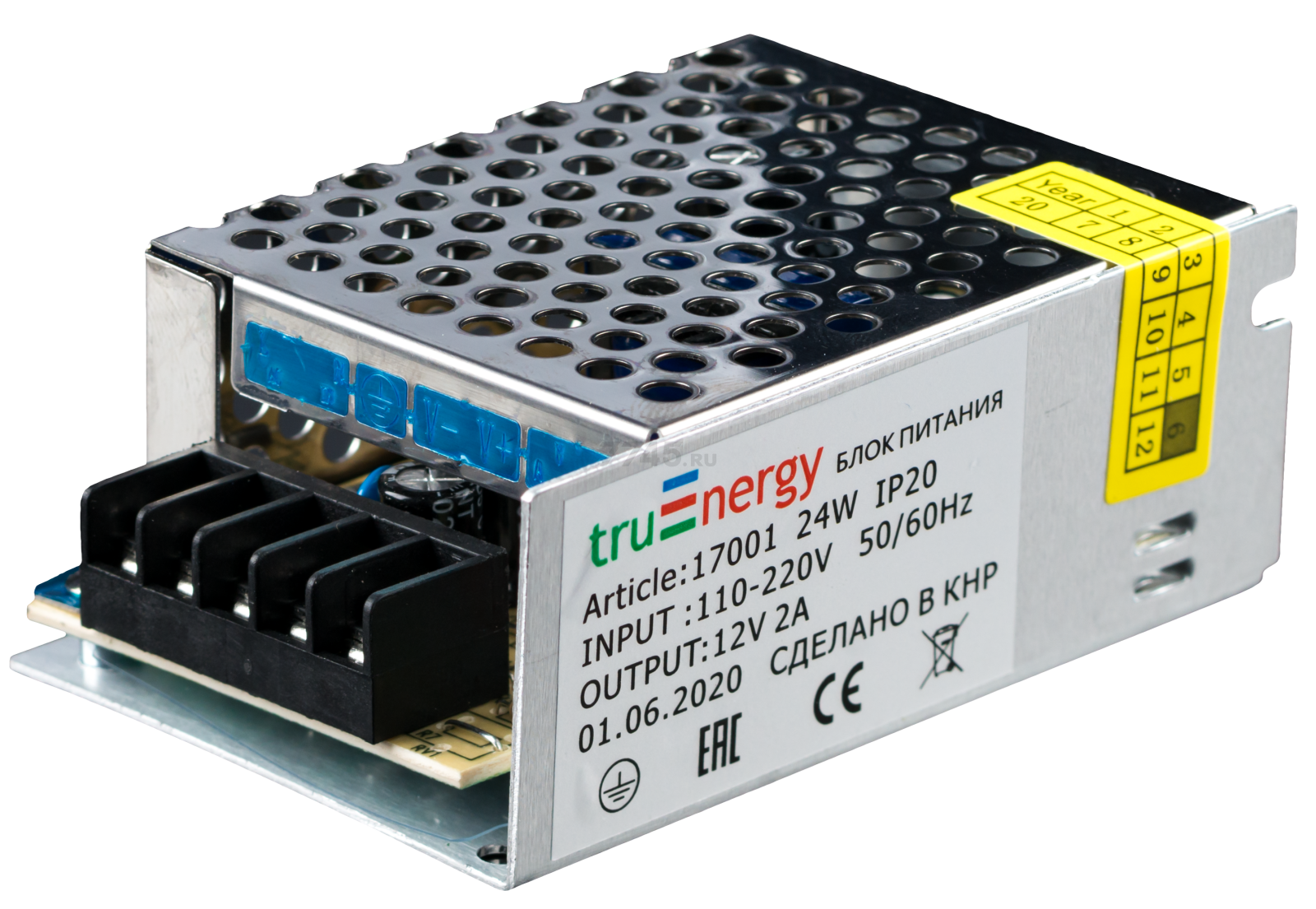 Блок питания для светодиодной ленты TRUENERGY Block Normal 60 Вт 12В (17002)