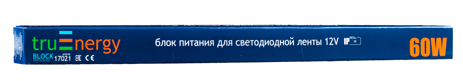 Блок питания для светодиодной ленты 60 Вт 12В TRUENERGY Block Pencil (17021) - Фото 2