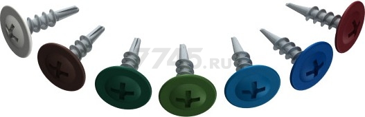 Саморез с прессшайбой 4,2х19 мм цинк со сверлом RAL 7004 STARFIX 1000 штук (SMC3-87305-1000)