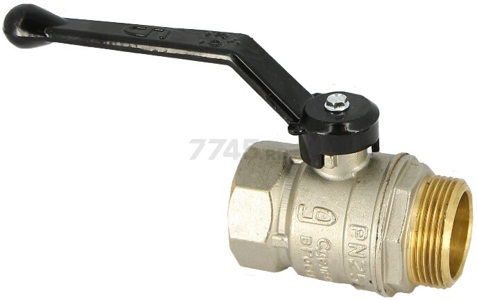Кран шаровой 1 1/4" наружная-внутренняя резьба рычаг LD PN 40 (LD47.303.32) - Фото 2