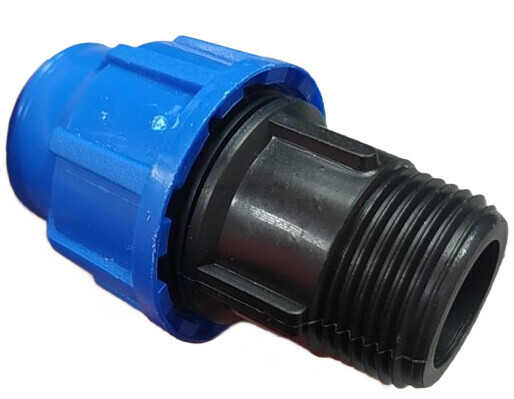 Муфта ПНД компрессионная 25x1" с наружной резьбой РосТурПласт (11500)