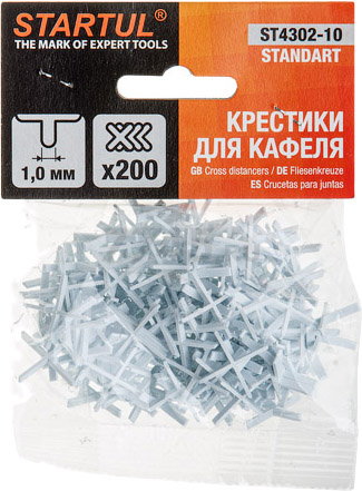 Крестики для укладки плитки 1 мм 200 штук STARTUL Standart (ST4302-10)
