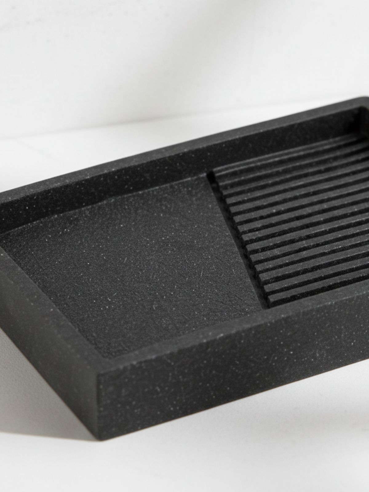 Мыльница PERFECTO LINEA Element черная (35-618403) - Фото 2