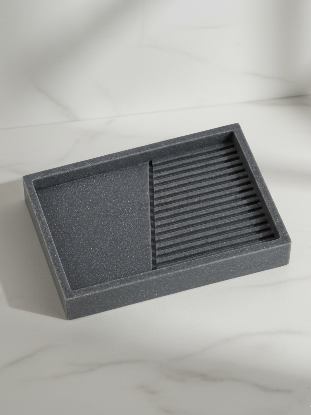 Мыльница PERFECTO LINEA Element серая (35-618400) - Фото 3