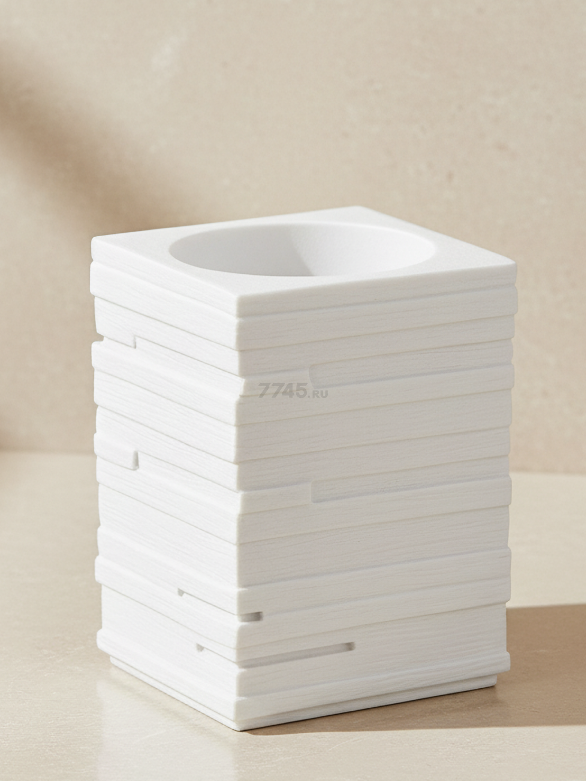 Ершик для унитаза PERFECTO LINEA Weathered Sand белый (35-151503) - Фото 3