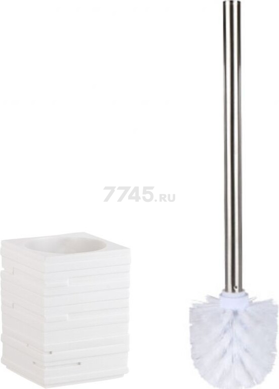 Ершик для унитаза PERFECTO LINEA Weathered Sand белый (35-151503) - Фото 7