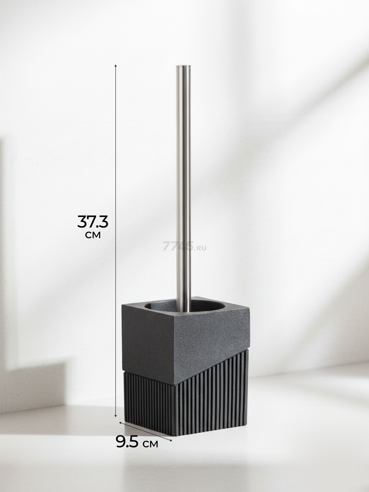 Ершик для унитаза PERFECTO LINEA Element черный (35-618503) - Фото 6