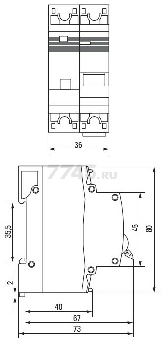 Дифавтомат EKF PROxima АД-32 1P+N 16А 30мА тип АС (DA32-16-30-pro) - Фото 4