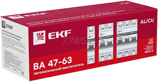 Автоматический выключатель EKF PROxima ВА 47-63 1P 6А C 4,5кA (mcb4763-1-06C-pro) - Фото 4