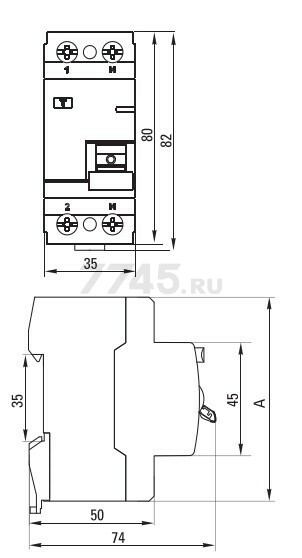 УЗО EKF PROxima ВД-100 2P 25А тип AC 30мА (elcb-2-25-30-em-pro) - Фото 4