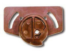 Ролик для раздвижных дверей нижний AKS коричневый (13680)