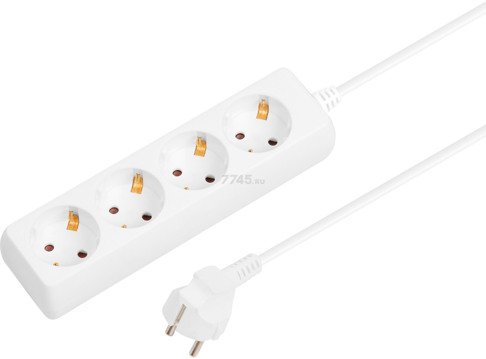 Удлинитель 7 м (4 роз., 2,2 кВт с заземлением ЮПИТЕР белый (JP8102-28) - Фото 5