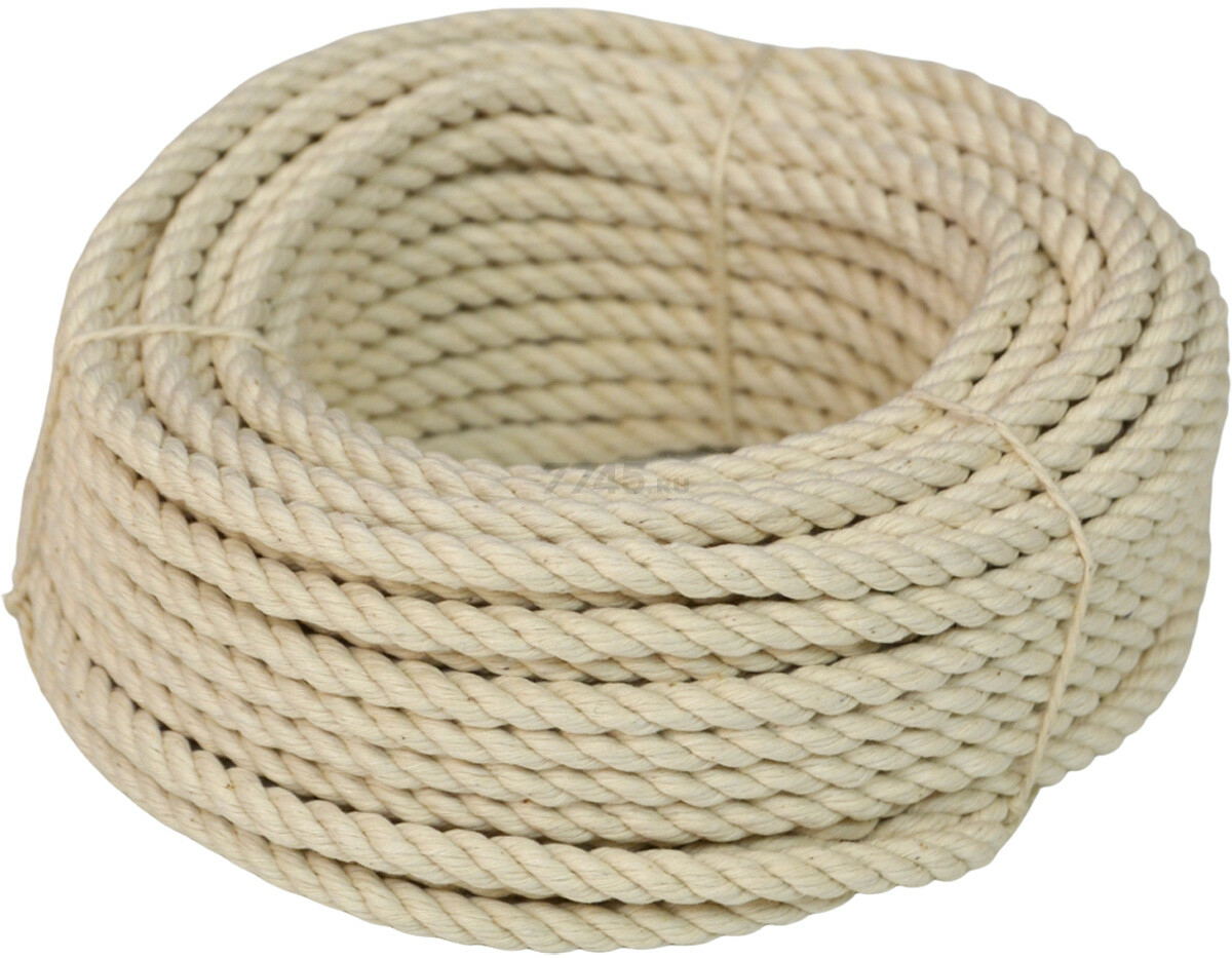 Веревка хлопковая декоративная TRUENERGY Rope Cotton 8 мм х 20 м (12405)
