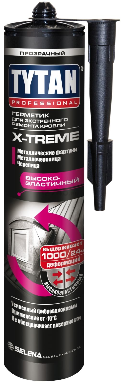 Герметик каучуковый TYTAN Professional X-treme для экстренного ремонта кровли прозрачный 310 мл