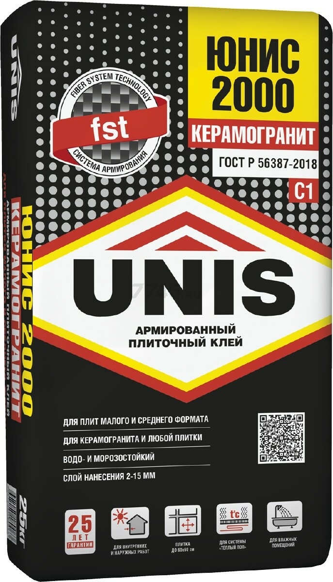 Клей для плитки UNIS 2000 5 кг (028418)