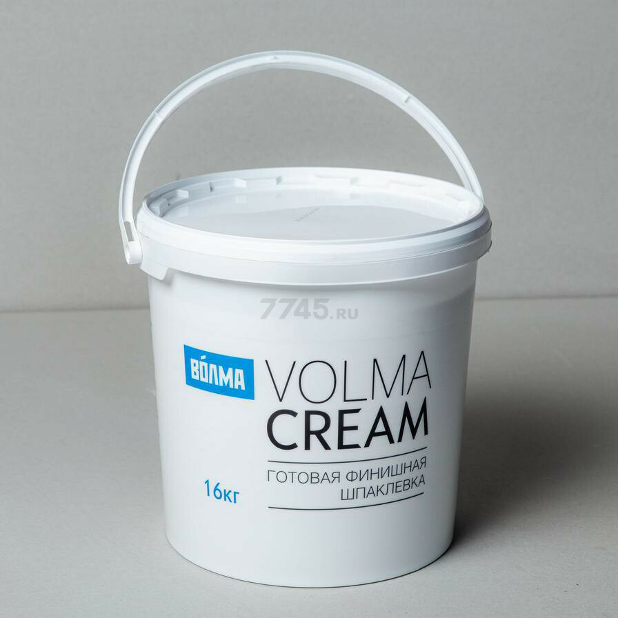 Шпатлевка полимерная финишная ВОЛМА Cream готовая белая 16 кг - Фото 2
